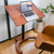 Mobile Podium, Pneumatic Standing Desk, Adjustable Podium Stand, Lectern Portable with Wheels, Perfect for Lectures, Meetings, and Computer Use-1