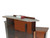 FixtureDisplays® Large Delux Church Pulpit 61" Wide X 24" Deep X 47" Tall Wood Acrylic Preach Lectern Conference Podium Amber Smoked Aged Vintage Look 418-NF