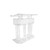 Kingdom Acrylic Lectern or Podium by AVTronics with 6 Column Base and a Wide Middle Shelf with Plenty of Space for Your Presentation Needs - Clear (Plain/Non-Personalized)