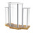 FixtureDisplays® Podium, Wood Base w/Clear Ghost Acrylic, Lectern, Pulpit, 3 Tier Construction - Assembly Required 11909