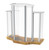 FixtureDisplays® Podium, Wood Base w/Clear Ghost Acrylic, Lectern, Pulpit, 3 Tier Construction - Assembly Required 11909