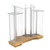 FixtureDisplays® Podium, Wood Base w/Clear Ghost Acrylic, Lectern, Pulpit, 3 Tier Construction - Assembly Required 11909