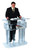 Kingdom 3 Tier Acrylic Lectern or Podium with 6 Column Base and a Wide Middle Shelf with Plenty of Space for Your Presentation Needs - Clear (Plain/Non-Personalized)