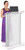 Displays2go Acrylic Podium with Frosted Panel, Modern Church Lectern, Rubber Feet - Clear with Silver (LECTALACF)