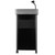 Pemberly Row Sound Lectern, Modern Metal Multimedia Podium with Storage Shelves, Keyboard Tray & Casters, Charcoal