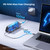 Laptop Docking Station, 7-in-1 USB C Docking Station with Screen, Multiple Built-in Apps, USB C Hub with HDMI 4K@60Hz, 1 Gbps Ethernet, 90W Max Charging for Laptop, 5Gbps USB-A/C Ports for Windows/Mac
