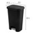 Sterilite 11.9 Gallon Rectangular Step On Kitchen Plastic Indoor Wastebasket with Wide Opening Lid and Comfort Handle for Home, Black (4 Pack)