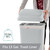 2-Pack Swing Top Wastebasket, 13 Gallon Kitchen Trash Can, Square Trash Can,Plastic Garbage Bin with Swing Top Lid for Home, Office, Bedroom, Light Gray