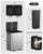 Lovewind Kitchen Trash Can, 2 x 8 Gallon (2 x 30 L) Stainless Steel Trash and Recycle Bin Combo with Soft-Close Lid, Dual Compartment Recycling Kitchen Step Trash Bin, Silver