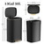KdbK 13 Gallon Trash Can with Lid, 50L Fingerprint Proof Stainless Steel Kitchen Trash Can with Removable Inner Bucket and Lid Soft Close, Pedal Rubbish Bin for Home Office, Black