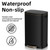 KdbK 13 Gallon Trash Can with Lid, 50L Fingerprint Proof Stainless Steel Kitchen Trash Can with Removable Inner Bucket and Lid Soft Close, Pedal Rubbish Bin for Home Office, Black