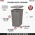 Rev-A-Shelf 2-Pack 35 Quart Polymer Replacement Trash Bin, Recycle Waste Garbage Container for Kitchen Cabinet Pullouts, White, RV-35-11-2 - Large Plastic Bins for Home and Office
