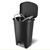 Glad Premium 13 Gallon Trash Can - Plastic Kitchen Waste Bin with Odor Protection of Lid, Stainless Steel Step On Foot Pedal and Garbage Bag Rings, Black