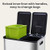 DUMOS Kitchen Trash Can, 2×8-Gallon Garbage Can with Lid, Stainless Steel Trash Bin with 2 Removable Inner Buckets, Soft-Close Foot Pedal, Fingerprint-Resistant for Kitchen Home Office