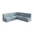 Bush Business Furniture Modular 5 Seater L Shaped Sectional Lounge Sofa, Guest Seating for Lobby or Reception Area, Assemble Collection, Mist Fabric