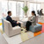 Bush Business Furniture Modular 5 Seater L Shaped Sectional Lounge Sofa, Guest Seating for Lobby or Reception Area, Assemble Collection, Mist Fabric