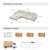Acanva Minimalist Modular Sectional Sofa for Living Room, Wide & Deep Seat Convertible Furniture Set with Metal Frame and Movable Covers, L-Shaped Couch, Off White