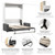 Bestar Pur Queen Murphy Bed with Sofa, 78-inch Space-Saving Wall Bed for Multipurpose Guest Room