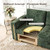 smilesun Oversized Modular Chenille 8-Seater Sectional Sofa with Storage, Convertible Comfy Extra Deep & Wide Seat Couch with Gold Metal Accents & Legs for Living Room (Green)