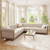 Merax Chesterfield Sofa, Retro Upholstered 6 Seater Rolled Arm Couch for Living Room Bedroom Office, Beige