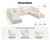 154" Oversized Corduroy Couch Modular Sectional Sofa, Washable Cloud Couch Sectional with 4 Ottoman, 8 Seater Sectional Couches for Living Room, Fully Cover Removable, Sleeper Sofa, Corduroy, White