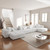 JACH 183.5 Inch U-Shaped Modular Sectional Sofas, Modern 4-Seater Couch with Chaise Ottomans, Mid Century Modern Sectional Couches, Cozy Sleeper Sofa for Living Room (Linen Fabric, White)