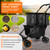 CMFTGDS Folding Shopping Cart with Swivel Wheels, 70lbs Capacity Collapsible Grocery Cart with Removable Tote Bag, Multifunctional Portable Utility Cart for Seniors, Apartments, Laundry, Black 1