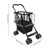 Folding Shopping Cart, Grocery Cart with Removable Basket, Removable Shopping Bag with Carry Strap, 80.85QT Upper&Lower Capacity, with 360° Swivel Wheels, Portable Personal Shopping Cart