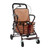 Heavy Duty Foldable Shopping Cart with All-Terrain Wheels, 220 lbs Capacity, Easy Fold Storage (Brown)