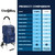 UTROLLEY Ultra-Lightweight Stair Climber Cart for Groceries & Laundry, Durable 6-Wheel Folding Shopping Cart with Insulated Bag, Blue