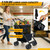 Folding Shopping Cart & Pet，110lbs ，2-in-1 Personal Cart with Removable Basket & Lower Dogs Stroller，Single-Hand Fold, Collapsible Utility Trolley Cart for Groceries, Laundry, Camping & Pet Traveling