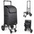 KEDSUM 3 in 1 Shopping Cart with Wheels, 60L/250LBS Multi Use Grocery Cart with 7" Big Wheels & Removable Waterproof Bag, Personal Shopping Carts for Groceries, Telescoping Handle & Thickened Steel