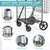 330LBS Capacity Shopping Cart for Groceries,Upgraded Jumbo Grocery Cart with Waterproof Liner, 360° Rolling Swivel Wheels and Double Basket, Heavy Duty Folding Shopping Carts for Laundry Transport