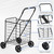 IRONMAX Grocery Shopping Cart, Foldable Heavy Duty Utility Cart w/Large Wheels for Easy Installation and Removal, Lightweight Trolley Cart for Grocery Laundry Luggage (Black)