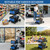 Collapsible Shopping Cart with Wheels,2 Tier Multi Use Foldable Shopping Cart with 2 Storage Crates,Folding Shopping Trolley Utility Cart for Office,Groceries, Warehouse,Supermarket,Picnic (Blue)