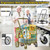 XING LANG 5.7 Cu Ft Folding Shopping Cart - 600 LB Capacity Grocery Cart with 360° Braked Swivel Wheels - Heavy Duty Utility Cart with Double Basket & Removable Waterproof Liner with Lid for Laundry