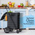 Our Modern Space Shopping Cart w/Waterproof Basket Liner & Large 360° Swivel Wheels | Foldable Collapsible & Lightweight | Perfect for Groceries Laundry Utility Cart - Black