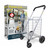 dbest Products Cruiser Cart Deluxe 2 - Foldable Shopping Cart with Wheels & Brake System - Heavy Duty Collapsible Utility Cart for Groceries & Laundry - Holds 100 lbs - Silver, Alloy Steel