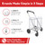 dbest Products Cruiser Cart Deluxe 2 - Foldable Shopping Cart with Wheels & Brake System - Heavy Duty Collapsible Utility Cart for Groceries & Laundry - Holds 100 lbs - Silver, Alloy Steel