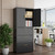 GangMei 3 Drawer Lateral File Cabinet with Lock, Metal Filing Storage Cabinet with Locking Doors and Adjustable Shelf for Home, Office, School, Fits A4/Letter/Legal Size Folders, Assembly Required
