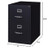 Pemberly Row Metal 2-Drawer Legal Width Vertical Filing Cabinet, 26.5" D, Black Finish, Commercial Grade Steel Construction, Ball-Bearing Drawer Slides, Lock Included, Office Storage Organization