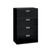 HON 4 Drawer Lateral File Cabinet with Lock, Metal Filing Cabinets for Offices, Adjustable Hangrails for A4, Legal, Letter Files, 18" Deep, Black