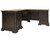 Martin Furniture IMSA684R-KIT Executve L-Desk & Return with Solid Wood Plank Tops, Fully Assembled, Brown