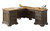 Martin Furniture IMSA684R-KIT Executve L-Desk & Return with Solid Wood Plank Tops, Fully Assembled, Brown