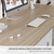 FEZIBO Executive Standing Desk, Standing Desk with Storage, l Shaped Executive Desk Adjustable Height, Light Wood Grainy