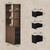 ModernMate Standing Executive Desk with Bookcase, 71" Adjustable Electric Stand Up Wood Desk with Privacy Panel, AC/USB, Large One-Piece Destop, Furniture Set for Home and Office, Black Walnut