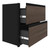 Bestar Connexion 72W U-Shaped Executive Desk with Lateral File Cabinet in Antigua & Black