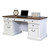 Martin Furniture Durham Double Pedestal Executive Desk, White