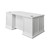 Modern Wood Executive Desk Office Desk Fully Assembled White