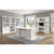Modern Wood Executive Desk Office Desk Fully Assembled White